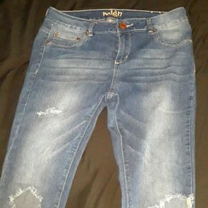 Womens Reign Stone Washed/Distressed Jean's